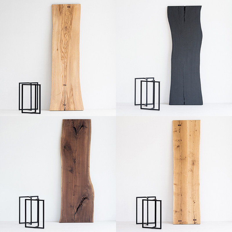 叁几 实木白蜡木桌腿不锈钢碳素钢亚克力支架定制大板桌桌脚铁艺,淘宝优惠券,粉丝福利购,淘宝优惠卷