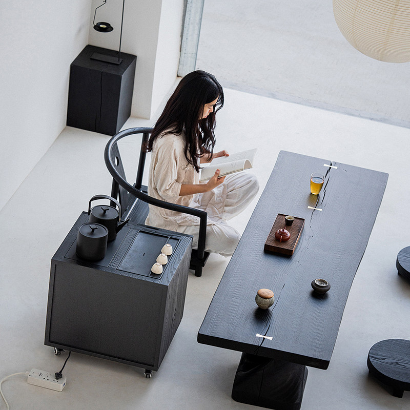 叁几 春风茶水柜 白蜡木榻榻米茶几实木边几阳台茶车可移动小茶台,淘宝优惠券,粉丝福利购,淘宝优惠卷