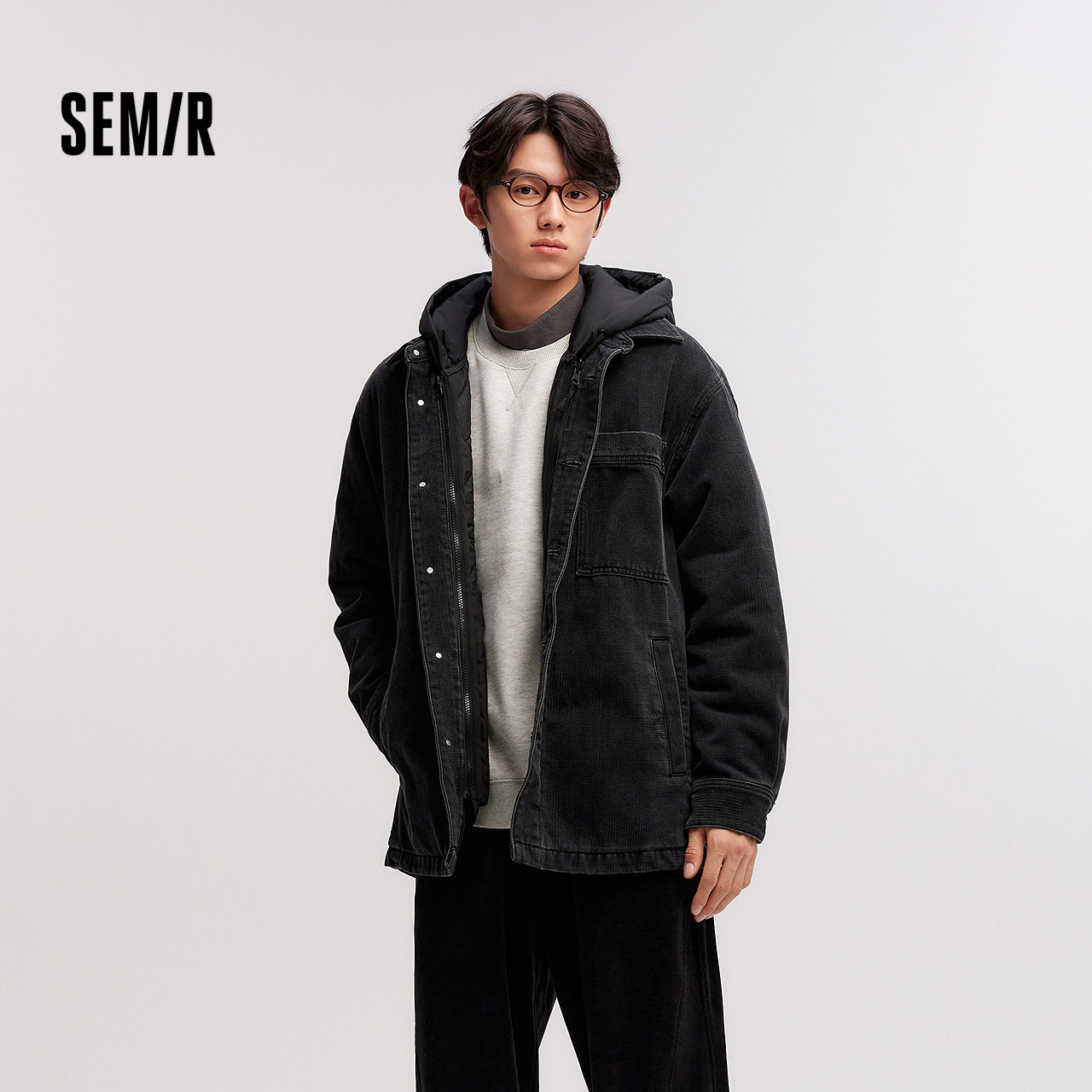 [商场同款]森马棉服男牛仔外套三合一夹棉内胆薄款冬季原色两件套,淘宝优惠券,粉丝福利购,淘宝优惠卷