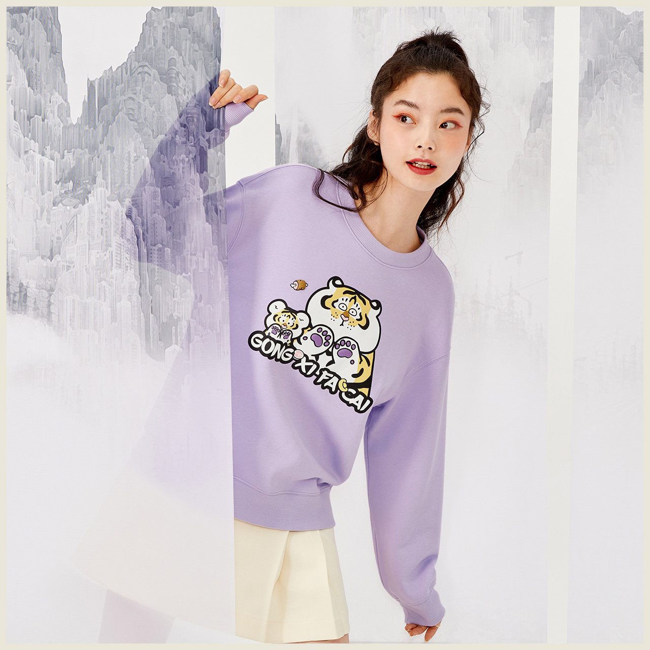 我不是胖虎系列森马圆领卫衣女2022 森马裕伟卫衣/绒衫