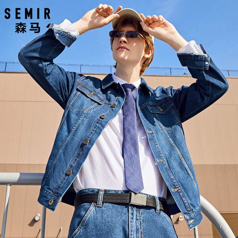 森马牛仔2020秋装新款男士春秋夹克 森马裕伟夹克