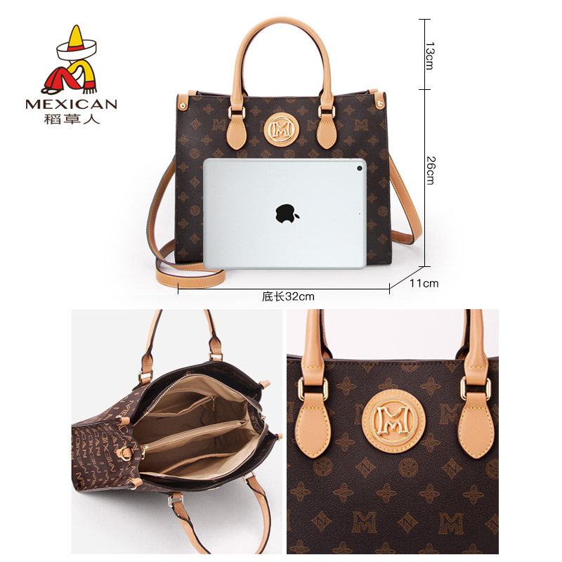 稻草人大容量气质女2022新款手提包 稻草人久祥隆女士包袋