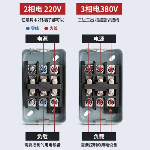TBSN-330 315动力用押扣开关 启动开关 控制按钮盒 3P 30A 3.7KW - 图3