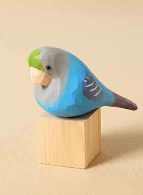 创意手工木雕小鸟摆件