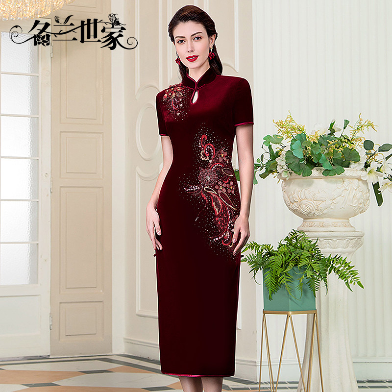 名兰世家喜妈妈婚宴旗袍礼服改良喜婆婆敬酒服品牌连衣裙日常可穿