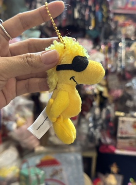 外单迷你SNOOPY史努比糊涂塌克黄鸟章鱼烧毛绒公仔小鼻嘎挂件