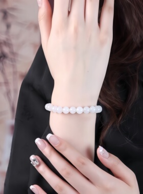 盘珠手串渐变色手链弹力果冻色玻璃珠子甜美少女串珠8mm白珠手串