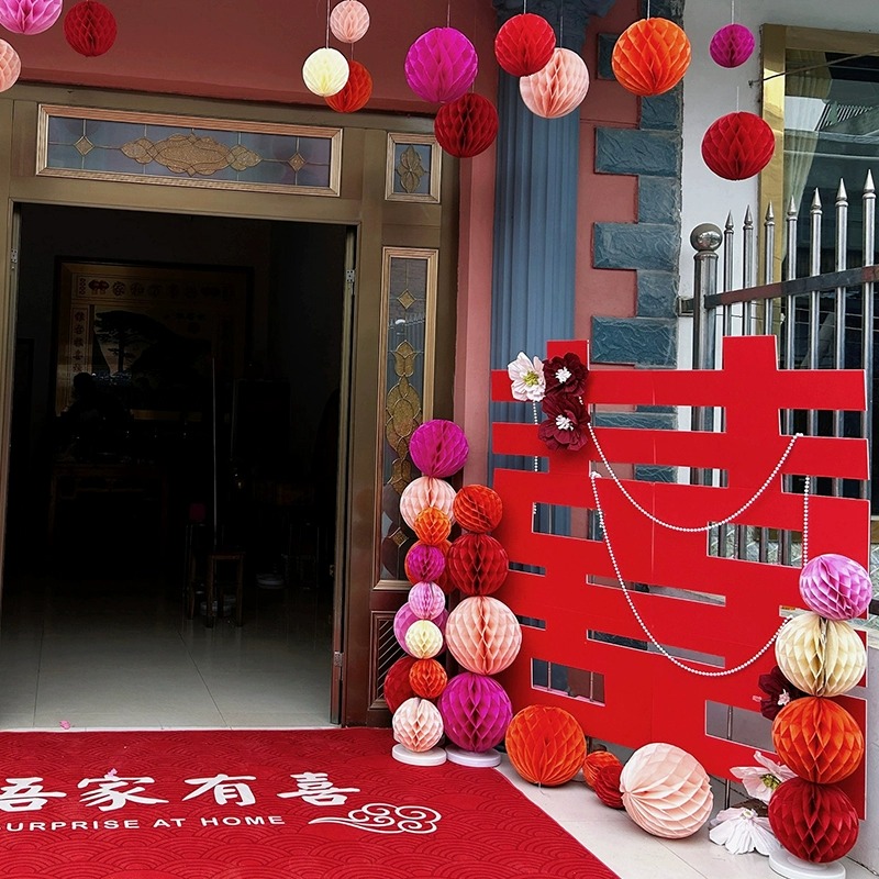 结婚订婚宴布置金色大喜字KT板立体双面巨大型摆件大幕布中式喜字 - 图3