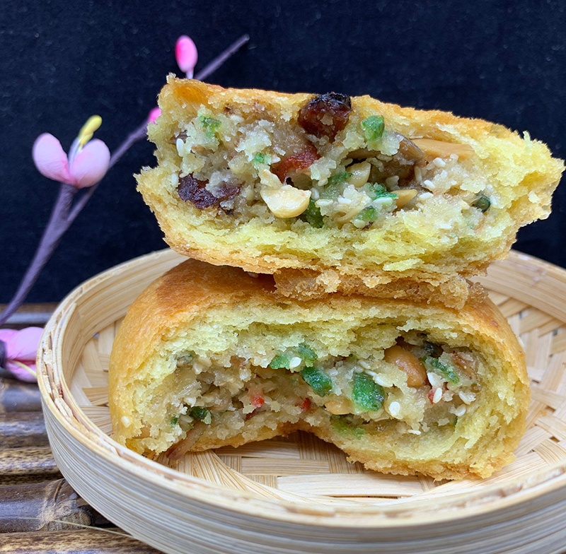 老式白皮月饼酥皮月饼传统内蒙古赤峰林西老食品厂青红丝冰糖五仁-图1