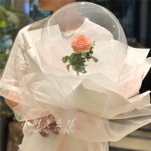 День святого Валентина исповедание маленькое принц Prince Space Rose Bouquet Net Red Bobo Bobo Ball Transparent Lighting Materials