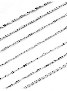 日韩风短款不掉色银链子