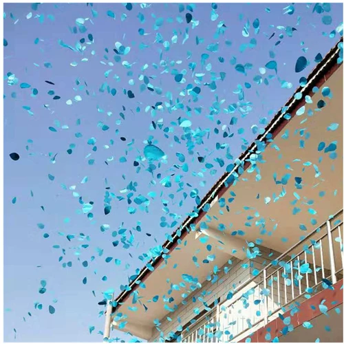 Цветочные цветы свадьба голубой синий синий лепесток дождь с брызги с артиллерией свадьба красочная цветочная спрей труб