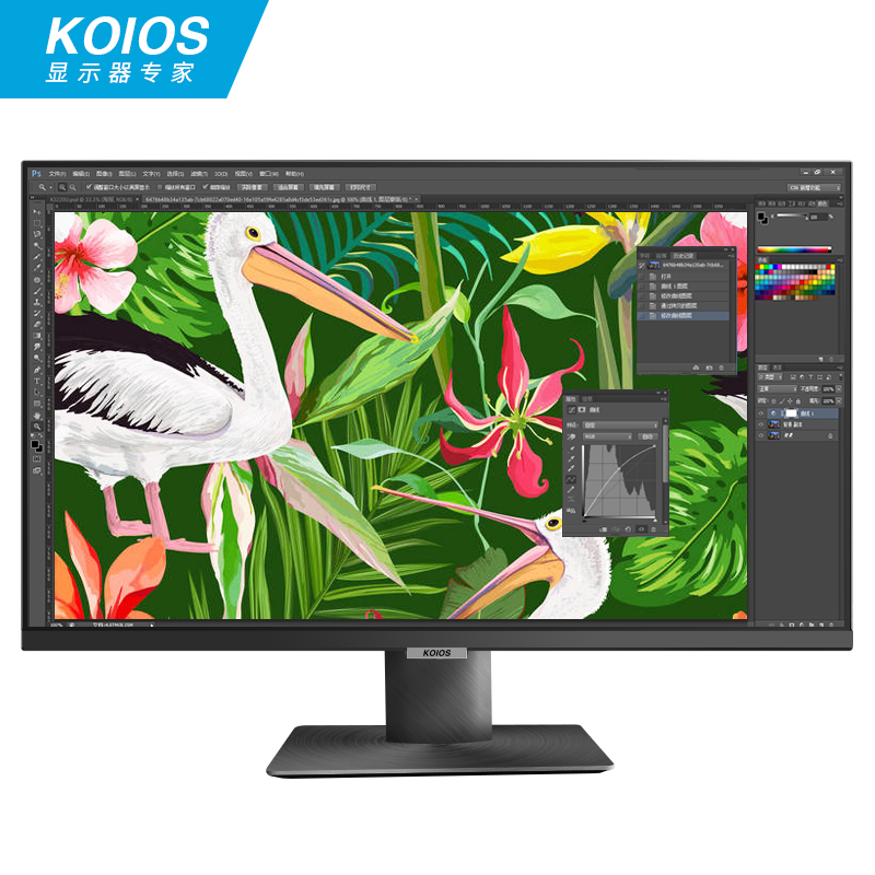 KOIOS K2723UC 27英寸4K Type-C HDR600 IPS 窄边框 旋转升降显示 - 图0