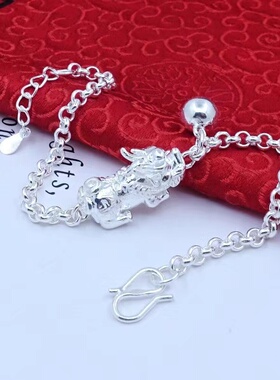 貔貅手链S99足银总长度约19.5