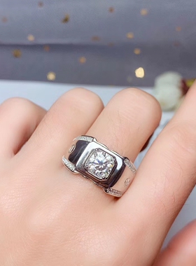 纯银克拉莫桑石戒指空托