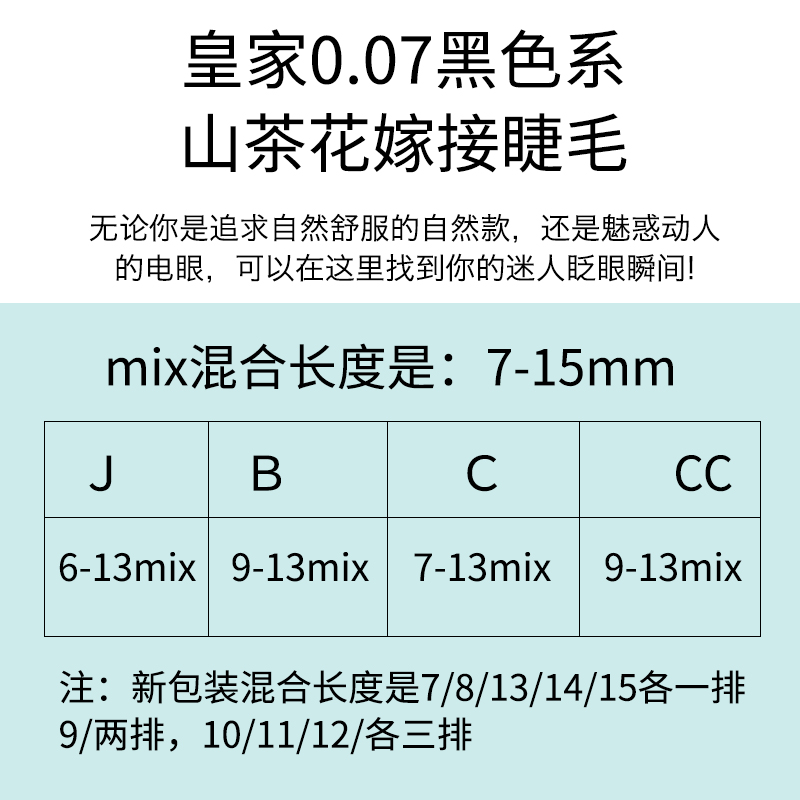 JOVISA嫁接睫毛山茶花开花假睫毛单根自然日式柔软黑仿真美睫店用-图1