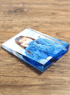 水晶照片摆件创意生日礼物