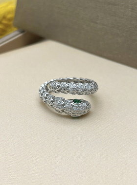 满钻蛇头戒指气质精致百搭指环女