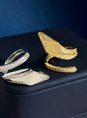 新品李羲承西村力同款蛇形戒指