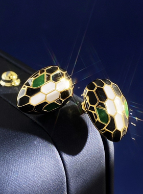 新品上架蛇头项链耳钉滴釉工艺