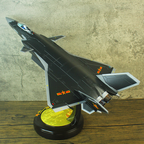 1:48 歼20隐形战斗机 J20飞机模型军事合金成品仿真摆件收藏 - 图1