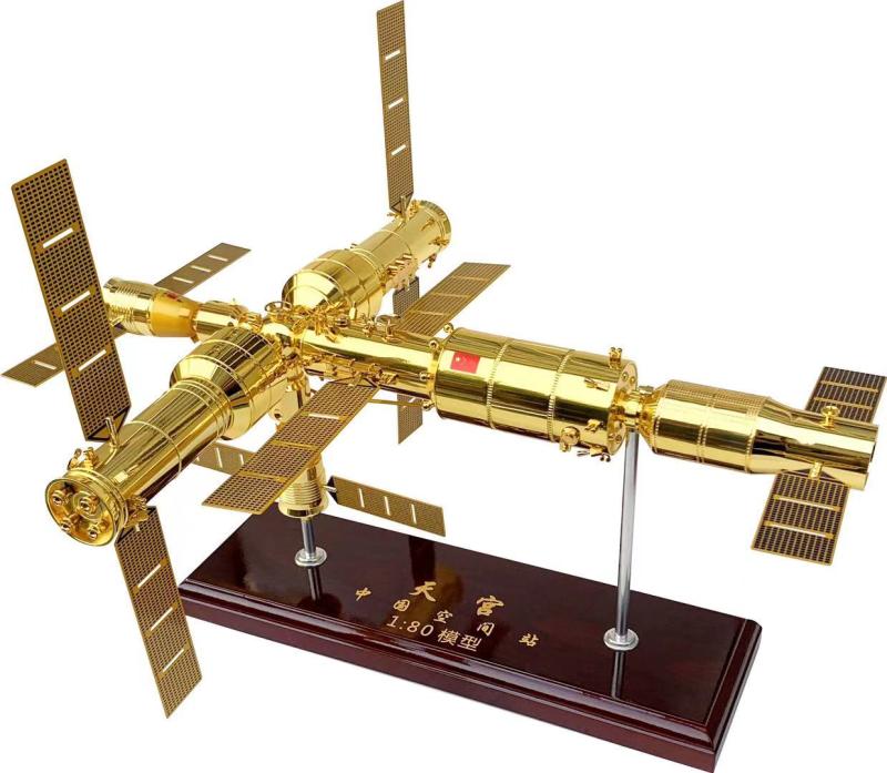 中国航天国际空间站梦天舱问天舱航空航天卫星飞船组合对接模型 - 图2