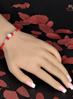 男女999纯银手指手脚链胜利和平