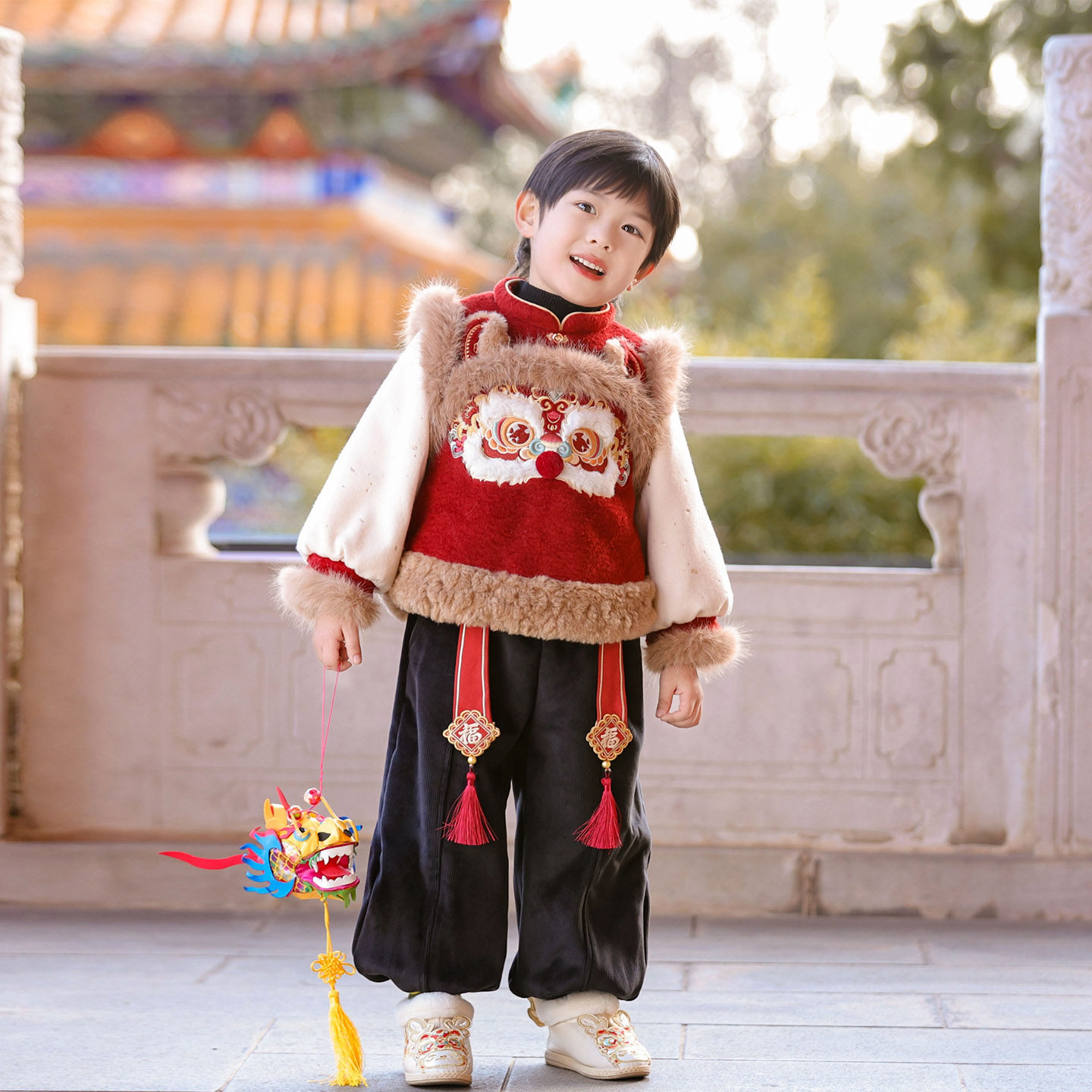 汉服男童冬款套装马年喜庆过年2026儿童古装儿童男宝宝拜年服,淘宝优惠券,粉丝福利购,淘宝优惠卷