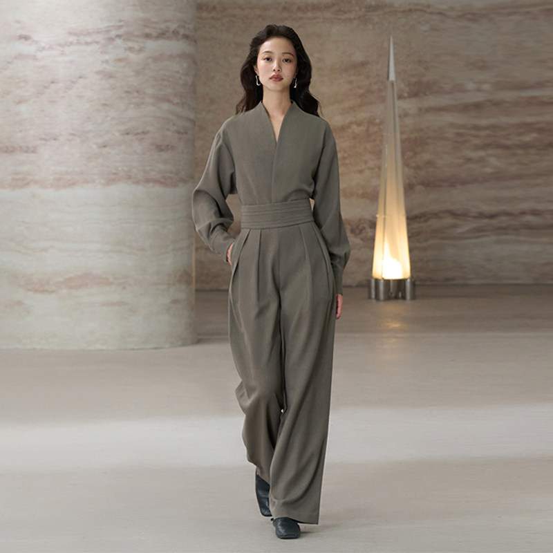 【鹦鹉梨严选】COMMON VALUE 古典腰封阔腿裤 进口空气绒 23D4104,淘宝优惠券,粉丝福利购,淘宝优惠卷