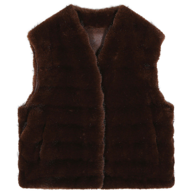 Luoluo Gongjie imitation mink jacket jacket ສໍາລັບແມ່ຍິງ
