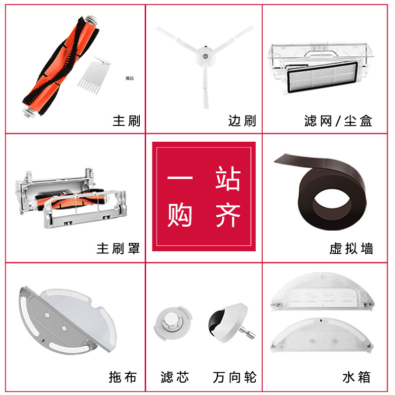 适配石头扫地机器人配件S50 S51  T6 T4 T7 T7pro米家1代 1S滤网 - 图3