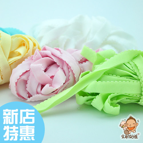 弹力包边条布料花边牙边内衣内裤滚边条裹边松紧带对折镶边宽布 - 图0