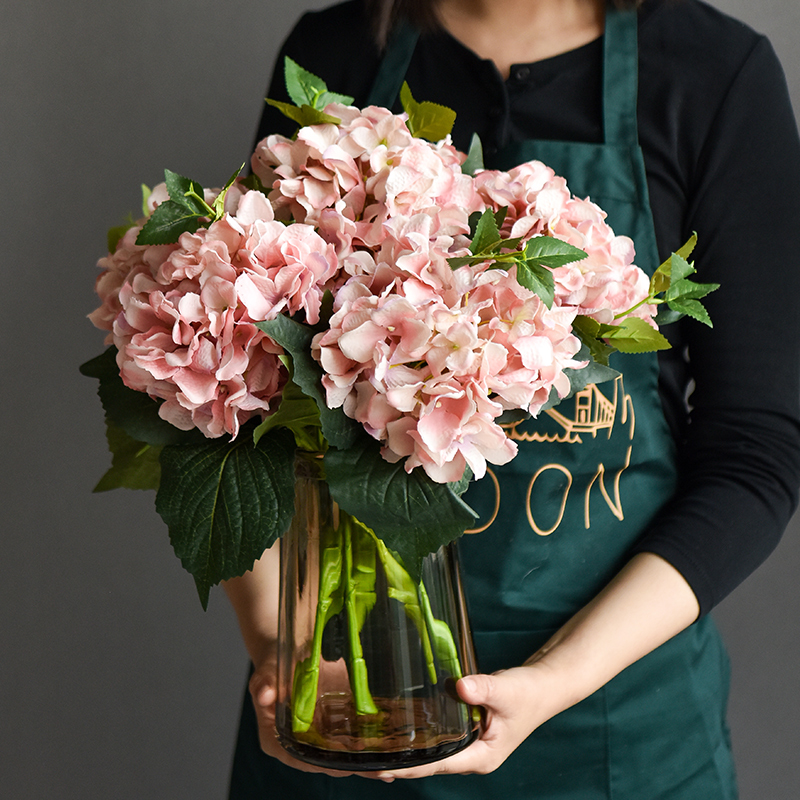 绣球花仿真花假花客厅玄关茶几电视柜装饰花摆花婚庆摆件轻奢花束 - 图0