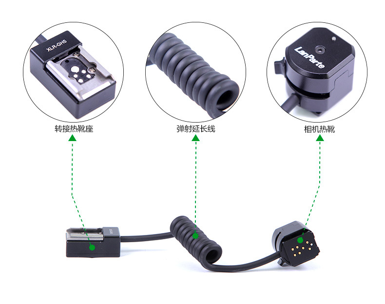 兰帕特松下S1H S1 GH5 GH5S热靴音频连接线DMW-XLR1音频线适配器-图2