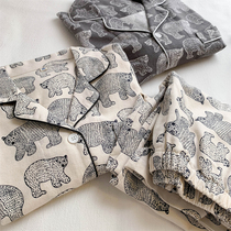 LISA TAYLOR NEW PINT POLAR BEAR ALL-COTTON MILL PLUSH CLOTH ~ CARTOON LONG SLEEVE LOVERS SLEEPWEAR WOMENS SPRING AUTUMN