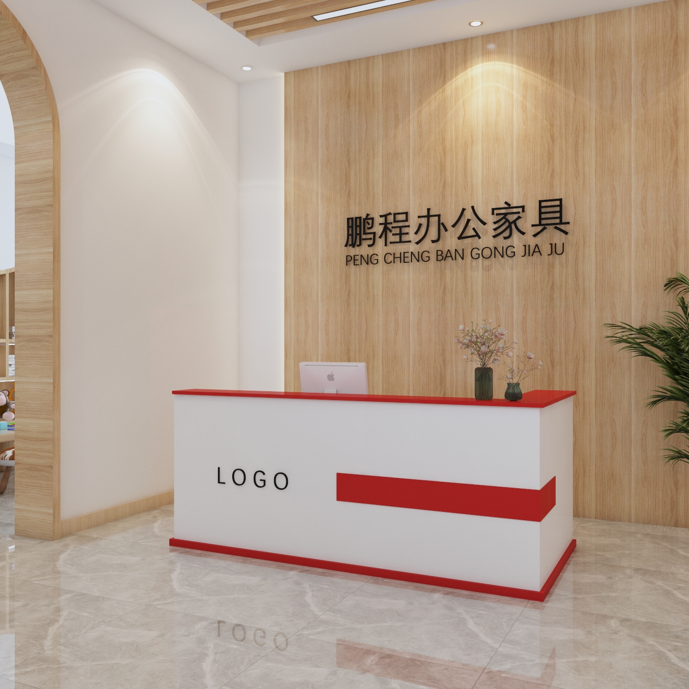 简约现代转角收银台奶茶店美容院吧台服装店超市前台桌