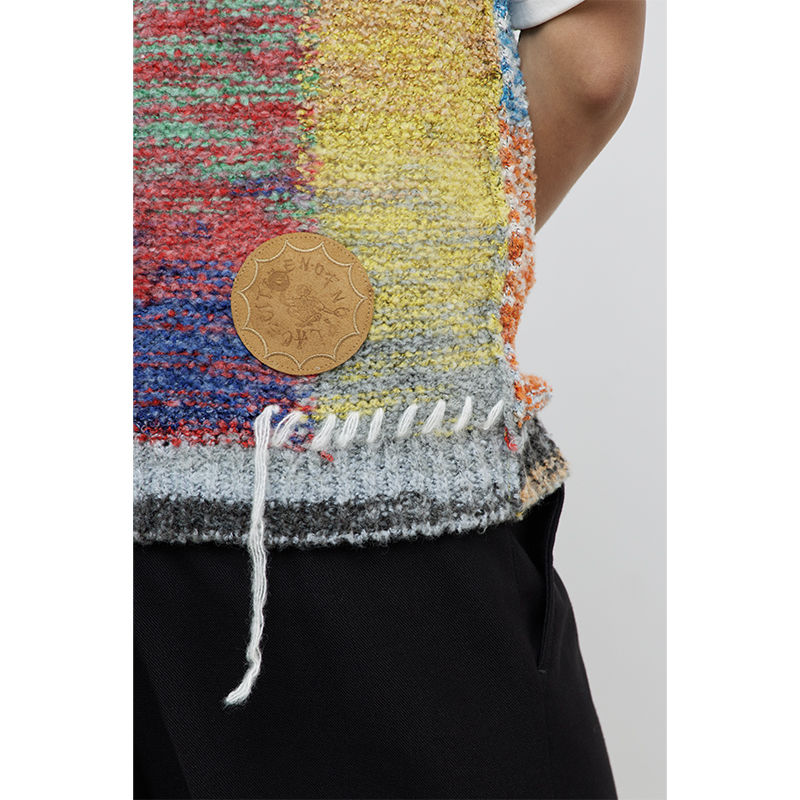 CONP 23AW Color Knitting Vest 油彩圆圈针织背心 - 图1