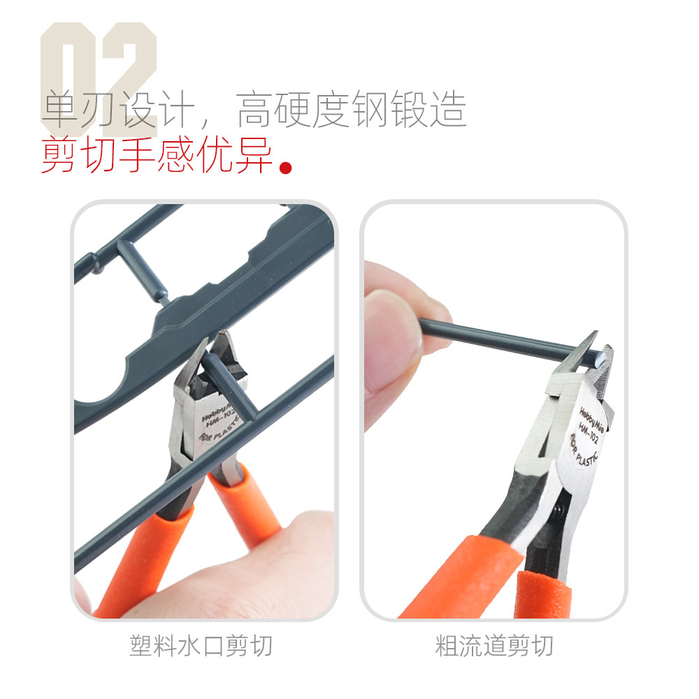 喵匠单刃剪钳 高达模型板件水口剪切工具 制作水口钳剪钳 HM-102 - 图1