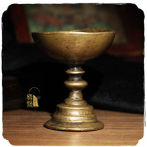 The Ziyu Mountain Room special price hidden and old copper ghee lamp for the lamp-Buddhist support Four