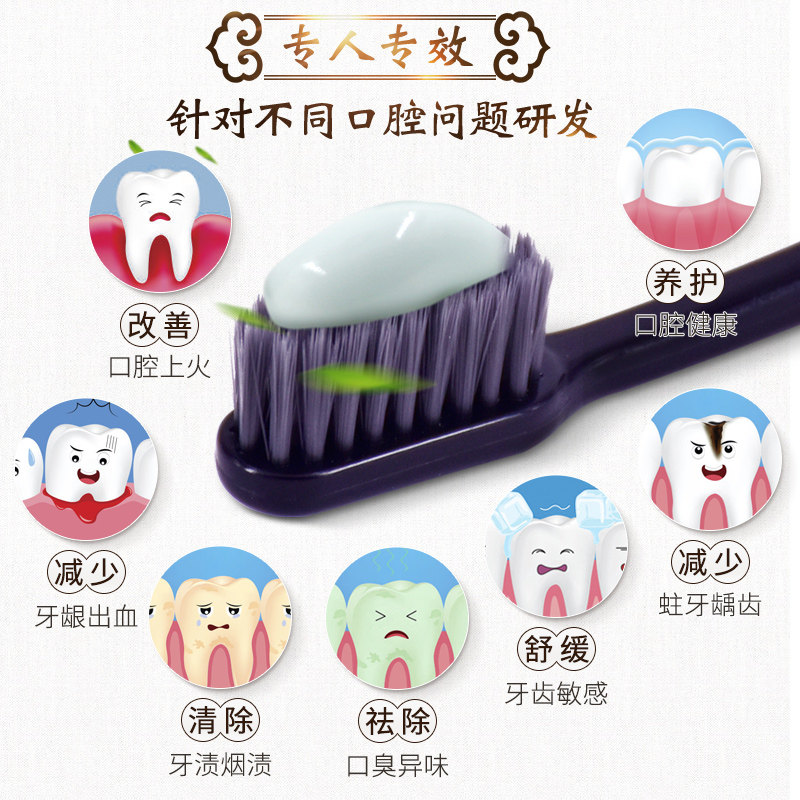 草方清火去口臭抗敏帮助止血牙膏 草方牙膏