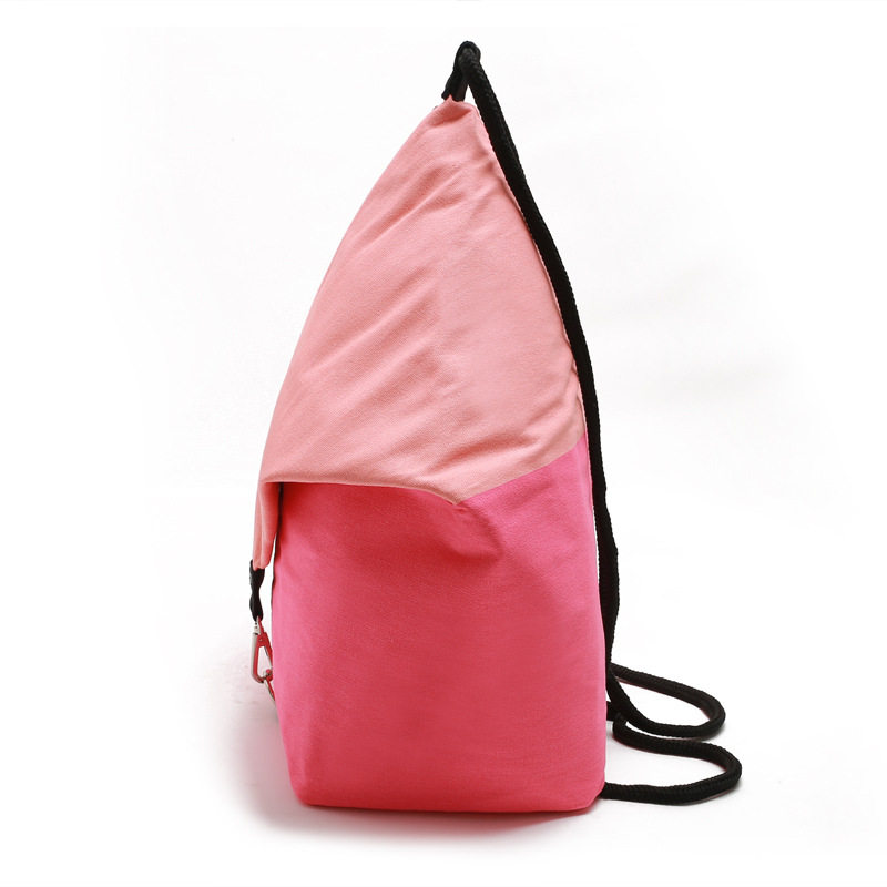 抽绳束口双肩包 大容量女韩版百搭小背包帆布束口袋ins休闲旅行包,淘宝优惠券,粉丝福利购,淘宝优惠卷