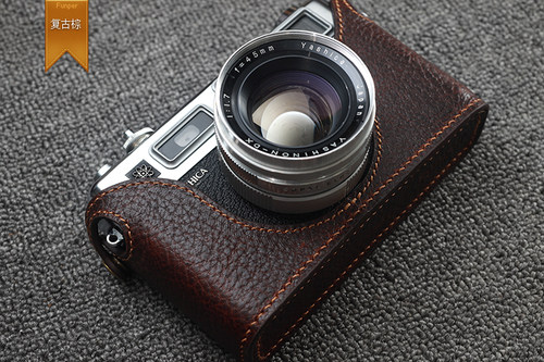 【Funper】雅西卡Yashica 35GS 相机皮套 纯手工真牛皮包胶片底座 - 图3
