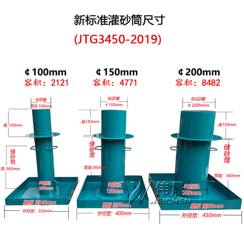 新标准灌砂筒整套200灌砂桶150压实度试验桶专用凿子基板配件 - 图0
