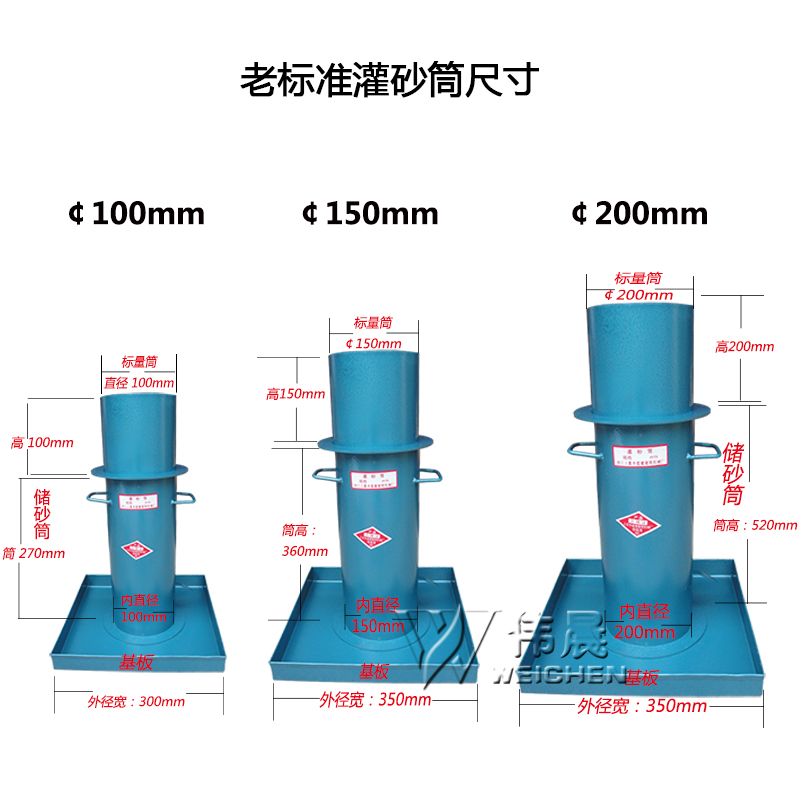 JTG3450-2019新标准灌砂筒整套150mm灌砂桶压实度试验200凿子基板-图2