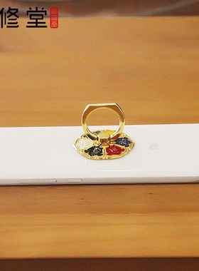 指环支架苹果手机华为懒人指环卡扣粘贴式金属旋转平板创意扣