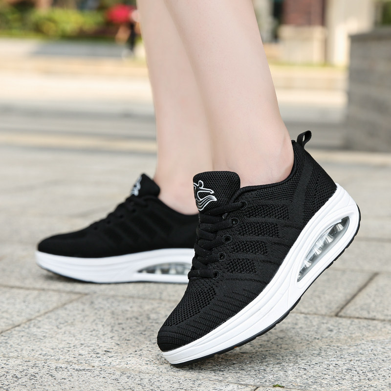 2025春秋韩版新款厚底摇摇鞋健身鞋妈妈鞋女百搭透气休闲气垫女鞋,淘宝优惠券,粉丝福利购,淘宝优惠卷