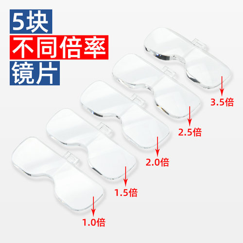 眼镜式头戴放大镜维修用带灯钟表手表专用工具高倍高清显微镜300 - 图1