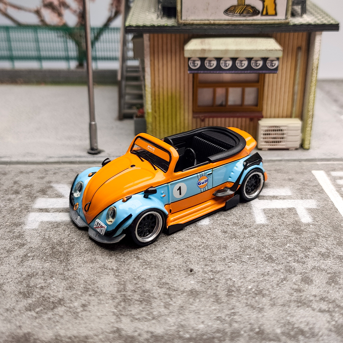 现货HKM 1:64 RWB Beetle 爆改甲壳虫概念车gulf涂装合金汽车模型 - 图1