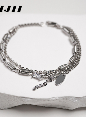 立体螺纹弹簧锆石手链