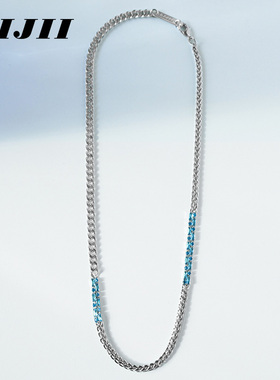 海蓝皓石原创镶嵌蛇骨链